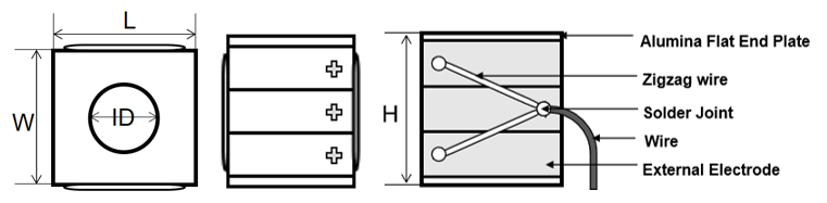 Piezoelectric Stack Actuators Rectangle with hole