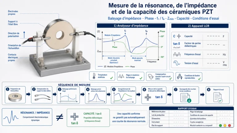 Mesure de la résonance, de l’impédance et de la capacité d’un PZT