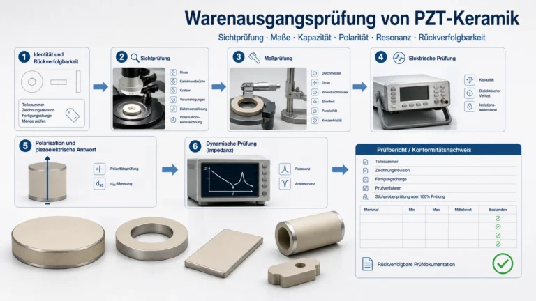 Prüfung von PZT-Keramikparametern vor dem Versand